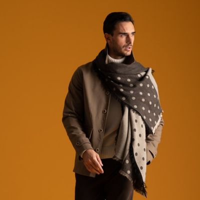 Sciarpa uomo o donna a pois